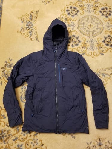 RAB Xenair Alpine Active Insulated Jacket Hoody Men's Medium M Navy Blue *READ* - Image 1