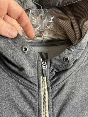 Vuori Hoodie Mens L Gray Movement Performance French Terry Sweatshirt V201 - Thumbnail 4