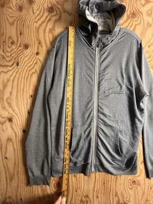 Vuori Hoodie Mens L Gray Movement Performance French Terry Sweatshirt V201 - Thumbnail 8