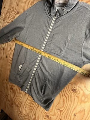 Vuori Hoodie Mens L Gray Movement Performance French Terry Sweatshirt V201 - Thumbnail 9