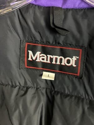 VTG Marmot 700 Goose Down Puffer Goretex Ski Jacket Hoody Mens L Black Coat - Thumbnail 3