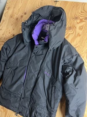 VTG Marmot 700 Goose Down Puffer Goretex Ski Jacket Hoody Mens L Black Coat - Thumbnail 8