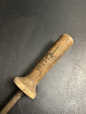 Vtg Harvard 632 Knife Sharpening Honing Steel Rod Wooden Handle 10" 15” Total - Thumbnail 2
