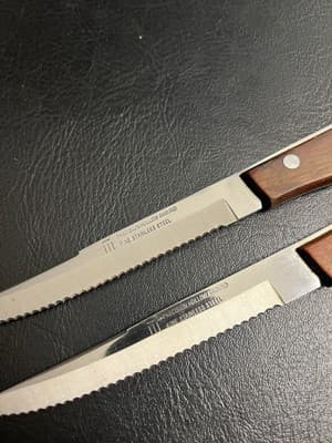 Maxam Set Of 2 Precision Hollow Ground Stainless Steel 8 3/4" VTG Steak Knives - Thumbnail 3
