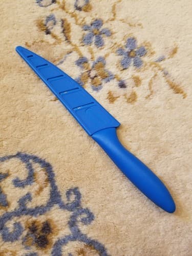 KAI Pure Komachi 2 Blue 10" Utility Chef Knife High Carbon Stainless - Thumbnail 3