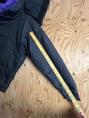 VTG Marmot 700 Goose Down Puffer Goretex Ski Jacket Hoody Mens L Black Coat - Thumbnail 15