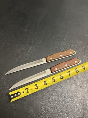 Maxam Set Of 2 Precision Hollow Ground Stainless Steel 8 3/4" VTG Steak Knives - Thumbnail 11