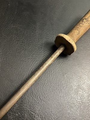 Vtg Harvard 632 Knife Sharpening Honing Steel Rod Wooden Handle 10" 15” Total - Thumbnail 3