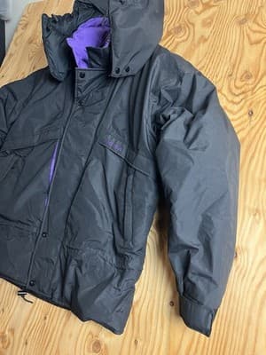 VTG Marmot 700 Goose Down Puffer Goretex Ski Jacket Hoody Mens L Black Coat - Thumbnail 10