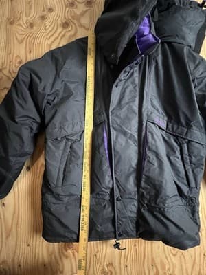 VTG Marmot 700 Goose Down Puffer Goretex Ski Jacket Hoody Mens L Black Coat - Thumbnail 13