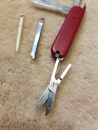 Victorinox Classic SD Swiss Army Knife 58mm Red 5 Piece Mini Pocket Blade - Thumbnail 2