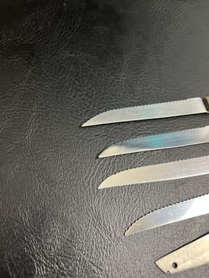 6 VTG Japanese Knife Set Steak Knives Stainless Steel w/Wooden Handles - Thumbnail 14