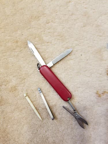 Victorinox Classic SD Swiss Army Knife 58mm Red 5 Piece Mini Pocket Blade - Thumbnail 5