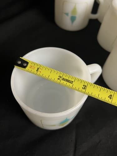 10 Rare Vtg Federal Glass Milk Star Square Diamond Era mugs Bundle Set Lot USA - Thumbnail 12
