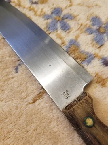 Vintage SANTA FE Chef Knife No Stain Steel IC Japan Cutlery Wood Handle 9" Blade - Thumbnail 8