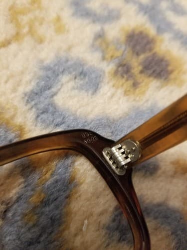USS Vintage Eyeglasses Frames Brown Plastic Nerd Dork 50 22 4.5 to 5.75 Army - Thumbnail 4