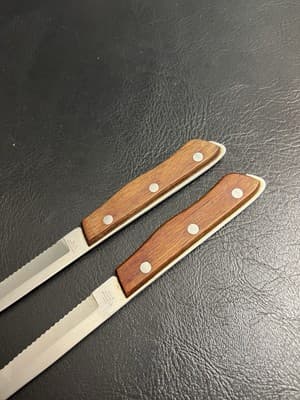 Maxam Set Of 2 Precision Hollow Ground Stainless Steel 8 3/4" VTG Steak Knives - Thumbnail 10