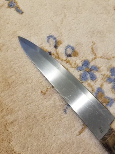 Vintage SANTA FE Chef Knife No Stain Steel IC Japan Cutlery Wood Handle 9" Blade - Thumbnail 9