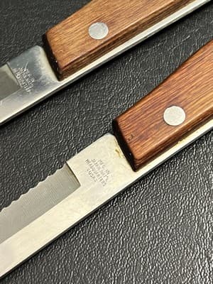 Maxam Set Of 2 Precision Hollow Ground Stainless Steel 8 3/4" VTG Steak Knives - Thumbnail 9