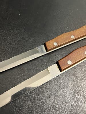 Maxam Set Of 2 Precision Hollow Ground Stainless Steel 8 3/4" VTG Steak Knives - Thumbnail 8