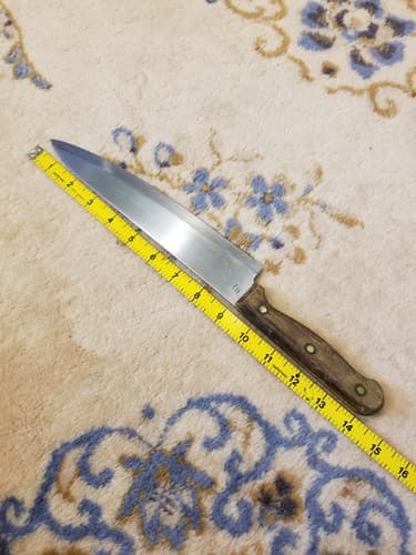 Vintage SANTA FE Chef Knife No Stain Steel IC Japan Cutlery Wood Handle 9" Blade - Thumbnail 10