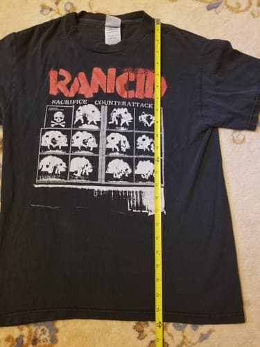 Vtg Rancid T-Shirt Mens S Black Sacrifice Counterattack 2004 Band Tee Fighting - Thumbnail 5