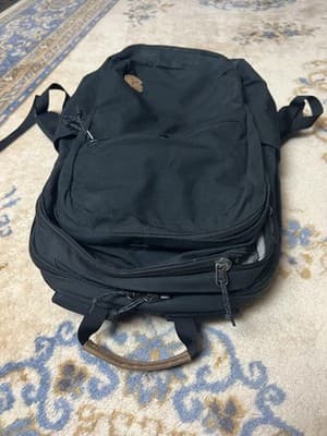 Fjallraven Unisex Raven 20L Backpack Bag Black *Broken Zipper* Padded School - Thumbnail 5