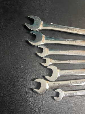 Lot Of 7 Husky Metric Mixed Set Short + Standard 12 Point Combination Wrench MM - Thumbnail 5