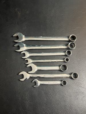 Lot Of 7 Husky Metric Mixed Set Short + Standard 12 Point Combination Wrench MM - Image 1