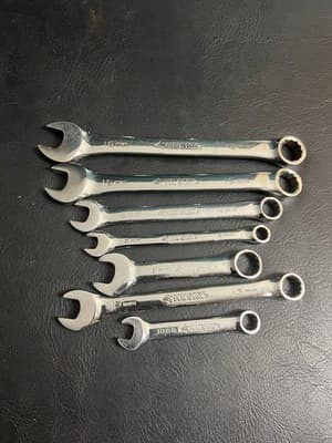 Lot Of 7 Husky Metric Mixed Set Short + Standard 12 Point Combination Wrench MM - Thumbnail 4