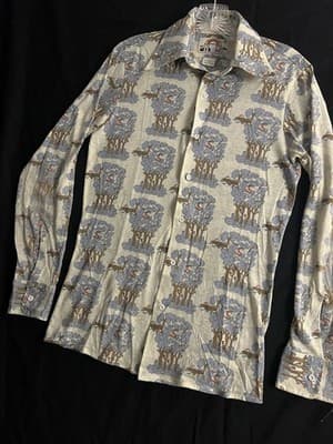VTG 60s Snoopy Peanuts Woodstock Disco Shirt Saturdays In California Mens S - Thumbnail 4