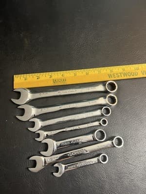 Lot Of 7 Husky Metric Mixed Set Short + Standard 12 Point Combination Wrench MM - Thumbnail 7
