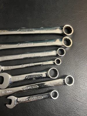 Lot Of 7 Husky Metric Mixed Set Short + Standard 12 Point Combination Wrench MM - Thumbnail 6