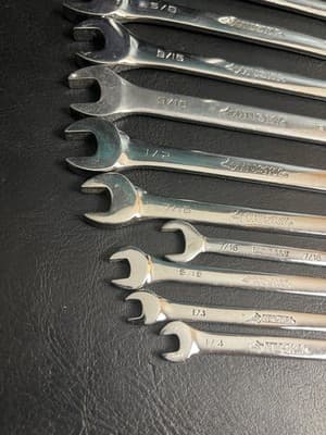 Lot Of 10 HUSKY SAE Combination Wrench Mixed Set 12 Pt 5/8, 9,16, 1/2, 7/16, 1/4 - Thumbnail 2