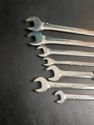 Lot Of 7 Husky Metric Mixed Set Short + Standard 12 Point Combination Wrench MM - Thumbnail 2