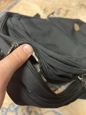 Fjallraven Unisex Raven 20L Backpack Bag Black *Broken Zipper* Padded School - Thumbnail 7