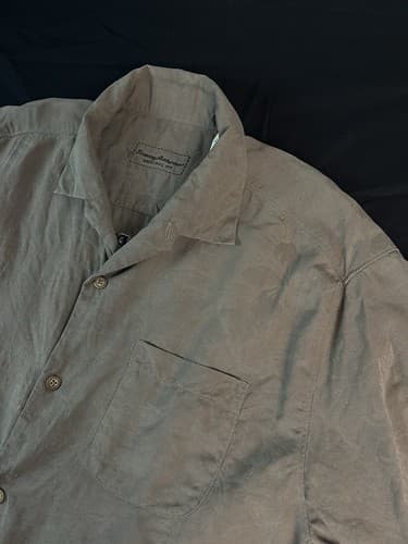 Tommy Bahama Red Rum Embroidered Mens L 100% Silk Hawaiian Short Sleeve Shirt - Thumbnail 5