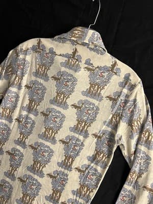 VTG 60s Snoopy Peanuts Woodstock Disco Shirt Saturdays In California Mens S - Thumbnail 9