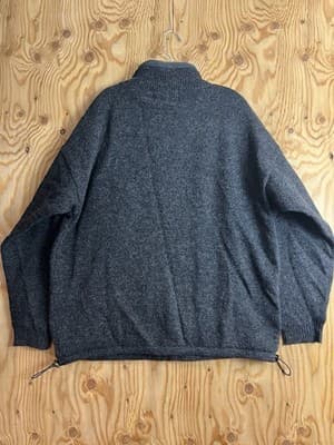 Aran Sweater Market Knit Lined Pure New Wool Zipper Knit Jacket Mens L - Thumbnail 12