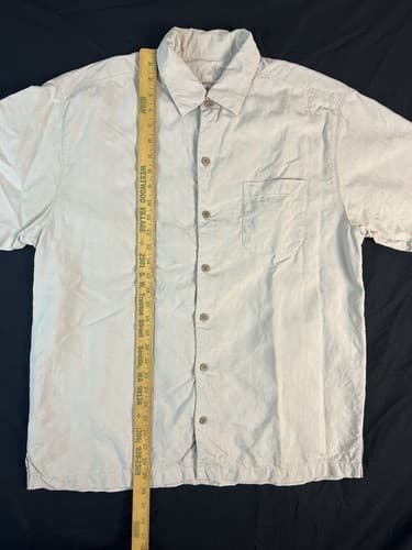 Tommy Bahama Shirt Mens L Silk Boardwalk Billiards FINE Blonde ALES Embroidered - Thumbnail 6