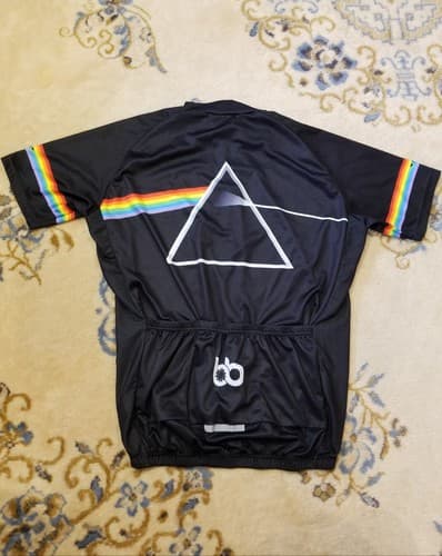 Bicycle Booth Pink Floyd Dark Side of The Moon Cycling Bike Jersey Shirt Large - Thumbnail 4