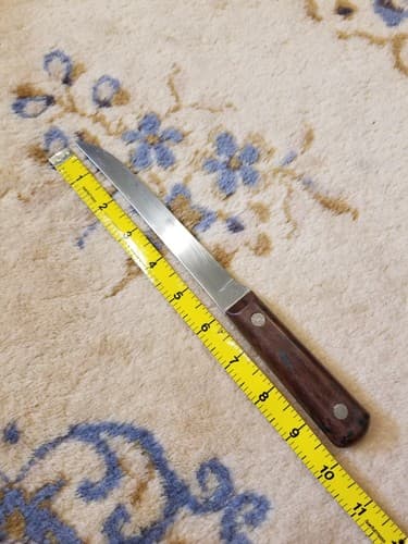 Colonial PROV. USA Knife Kitchen Cutlery 6" Wood Handle Slicer WWII Fixed - Thumbnail 11