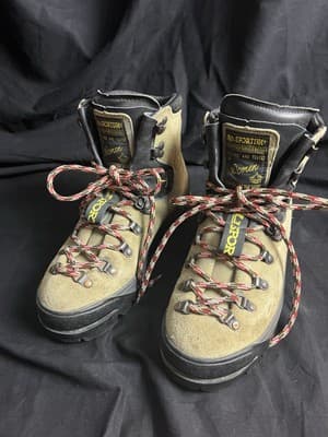La Sportiva Mountaineering Boots Suede Leather Womens 9.5 A Glacier 41.5 Hiking - Thumbnail 6