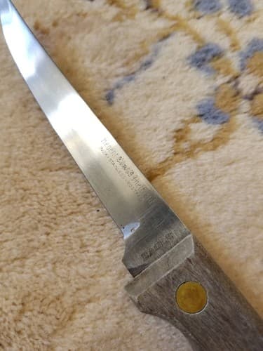 Vtg 5" Blade EAGLE Regent Sheffield Fine Stainless Boning Utility Knife USA Wood - Thumbnail 4
