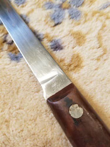 Colonial PROV. USA Knife Kitchen Cutlery 6" Wood Handle Slicer WWII Fixed - Thumbnail 3