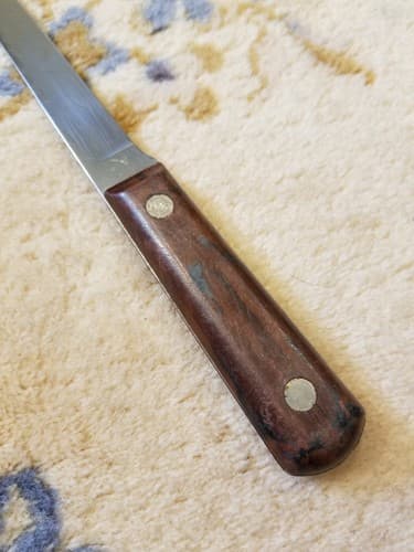 Colonial PROV. USA Knife Kitchen Cutlery 6" Wood Handle Slicer WWII Fixed - Thumbnail 7