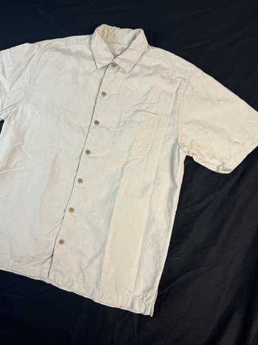 Tommy Bahama Shirt Mens L Silk Boardwalk Billiards FINE Blonde ALES Embroidered - Thumbnail 5