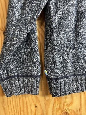 Fjallraven Lada Sweater Shawl Collar Wool Mens M Donegal Knit Blue Fisherman - Thumbnail 10