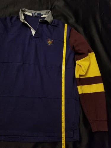 Polo Ralph Lauren Rugby Vintage Medium Rare Crest RL Embroidery Patch M Long USA - Thumbnail 3