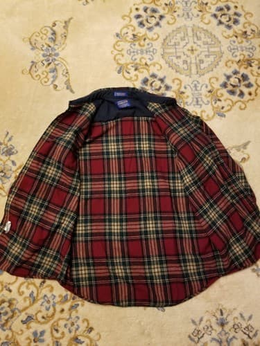 Pendleton Outdoorsman Shirt Wool Check Mens L Plaid USA Lumberjack Flannel - Thumbnail 4